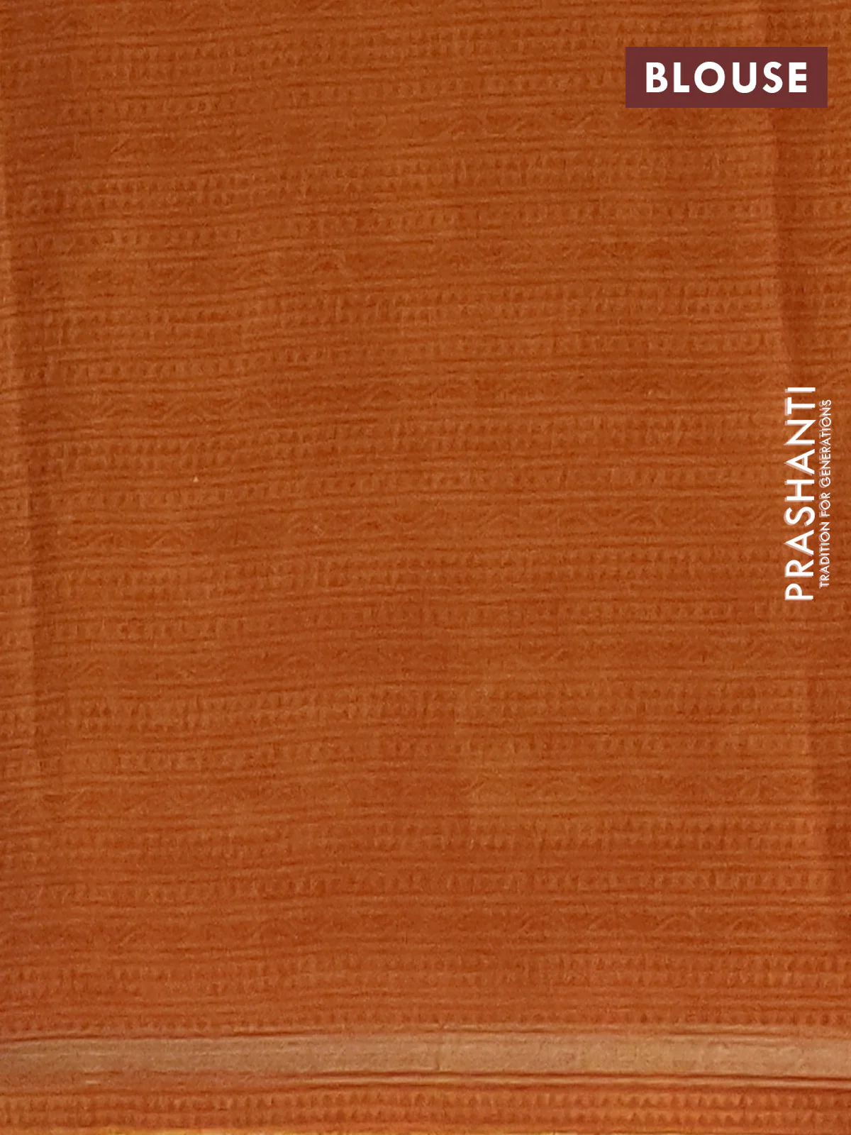 Chanderi silk cotton saree mustard yellow and dark mustard with allover geometric prints and small zari woven border - Image 4