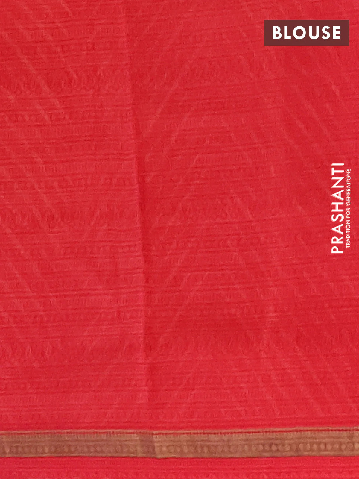 Chanderi silk cotton saree mustard yellow and red with allover kalmakari prints and zari woven border - Image 4