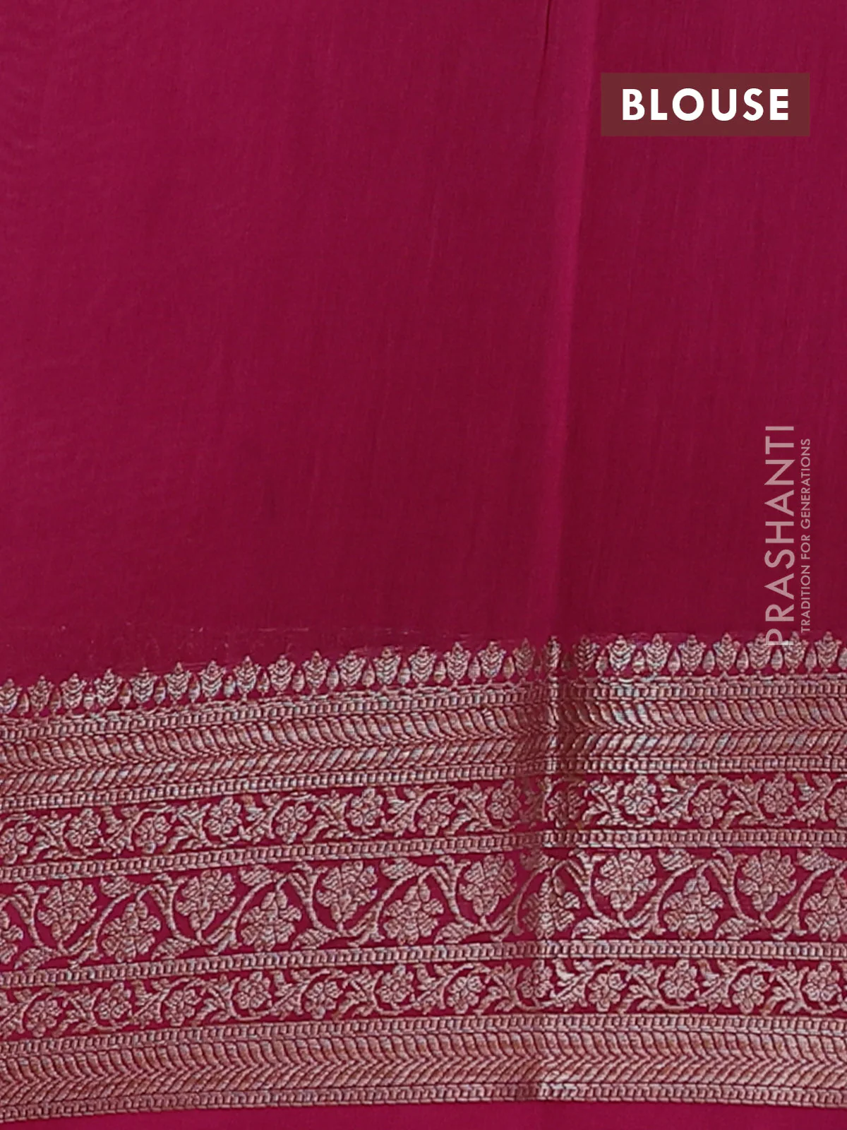 Chanderi silk cotton saree pastel purple and magenta pink with allover prints and banarasi style border - Image 4