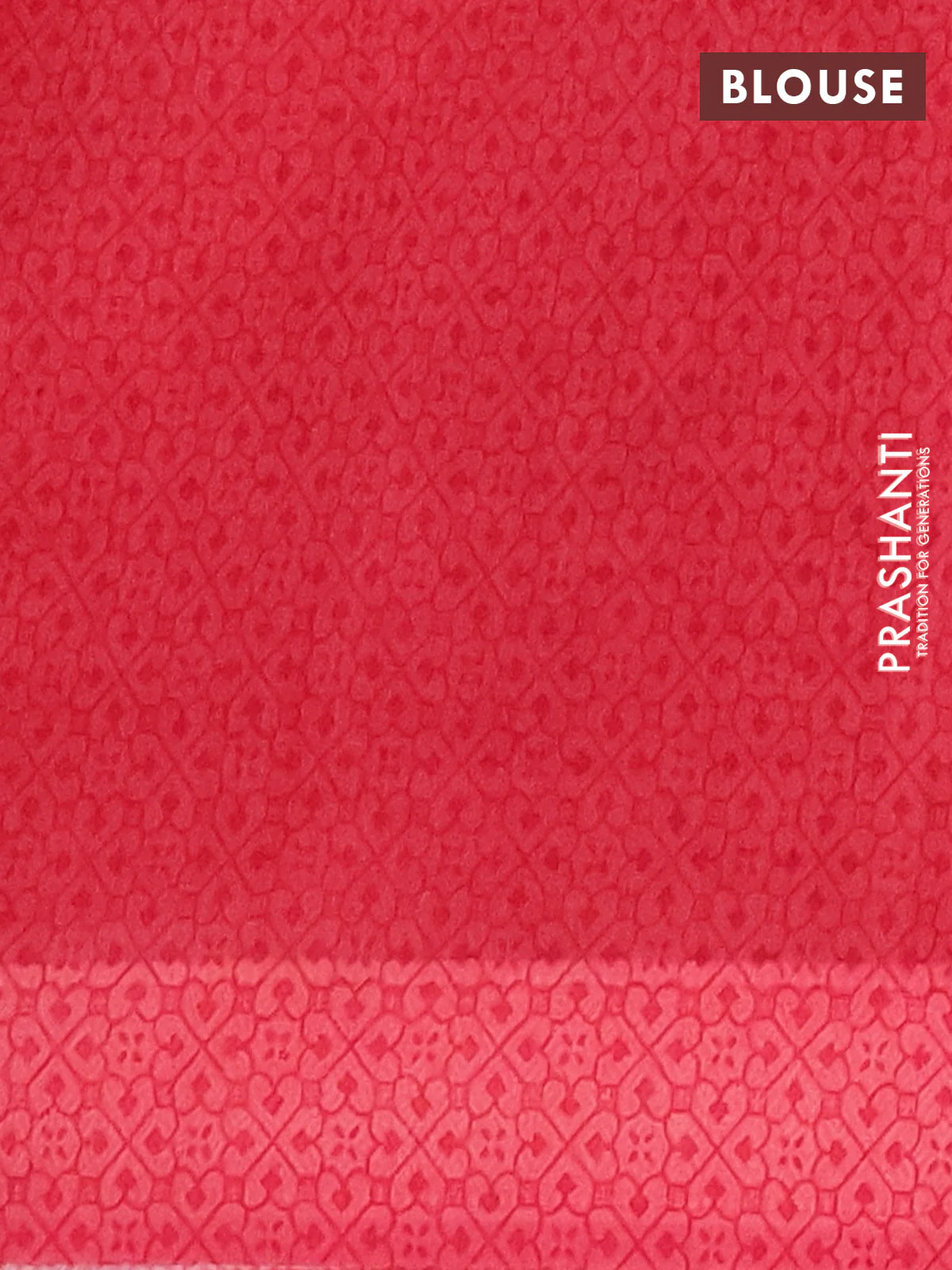 Chanderi silk cotton saree peach pink with pichwai prints and thread woven border - Image 4