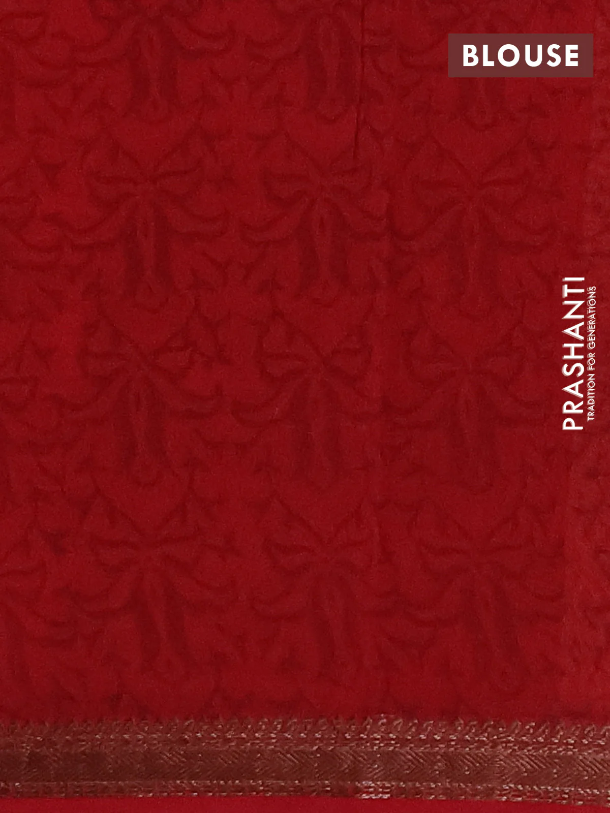 Chanderi silk cotton saree sandal and maroon with allover prints and banarasi style border - Image 4