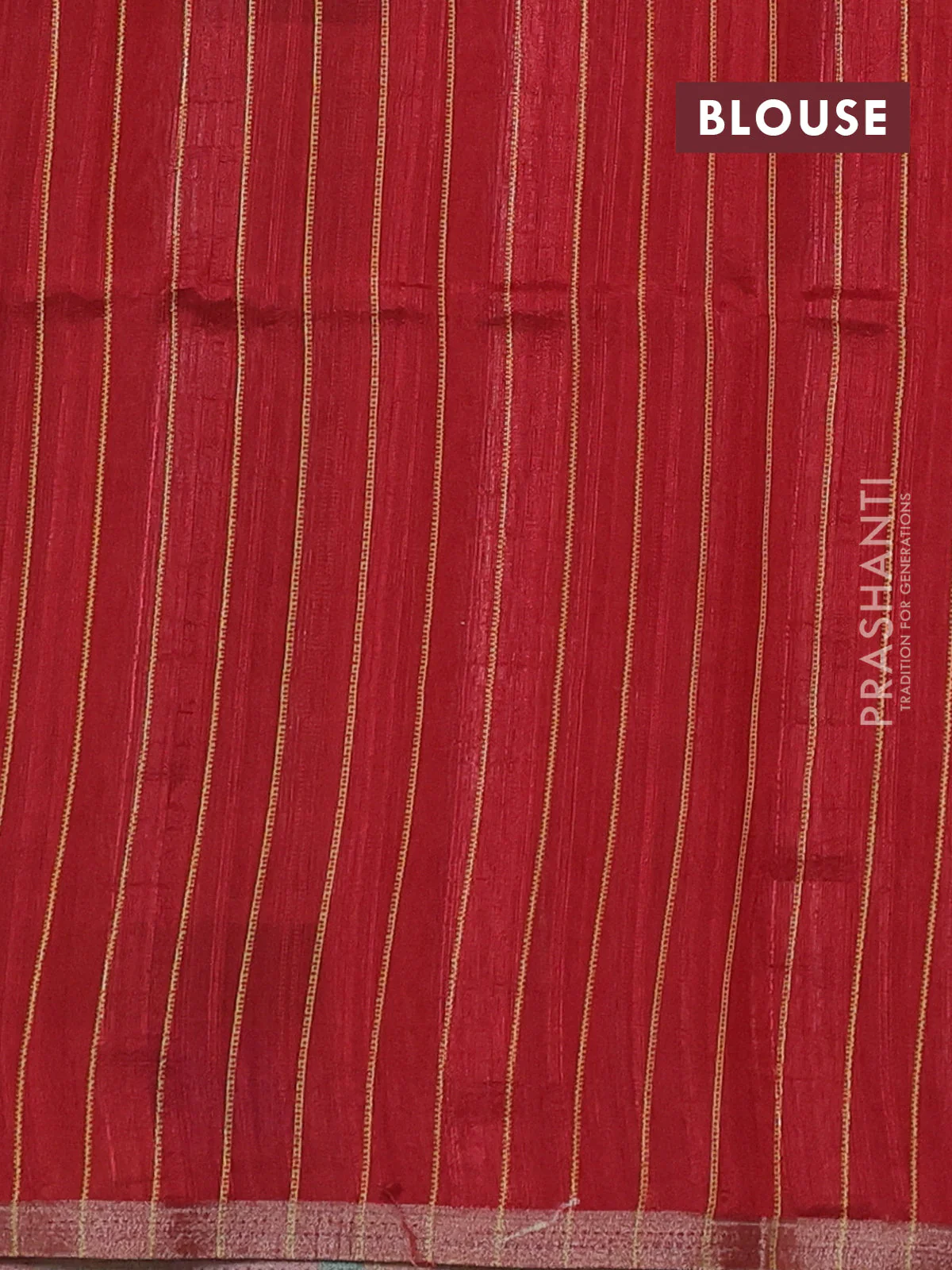 Chappa bhagalpuri saree cream and red with geometric butta prints and long printed border - Image 7
