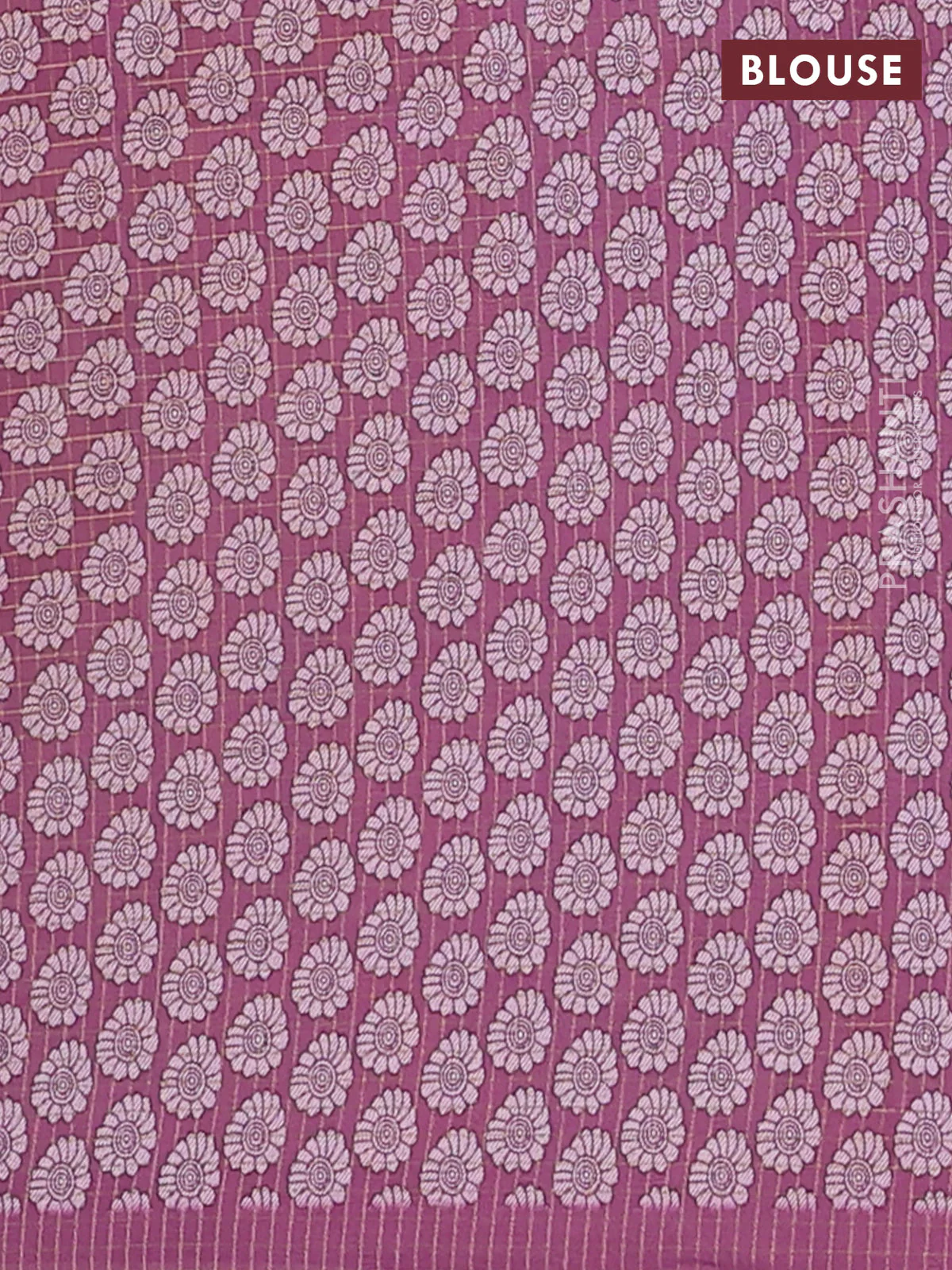 Chappa saree cream and wine shade with allover zari checked pattern and madhubani printed pallu - Image 4