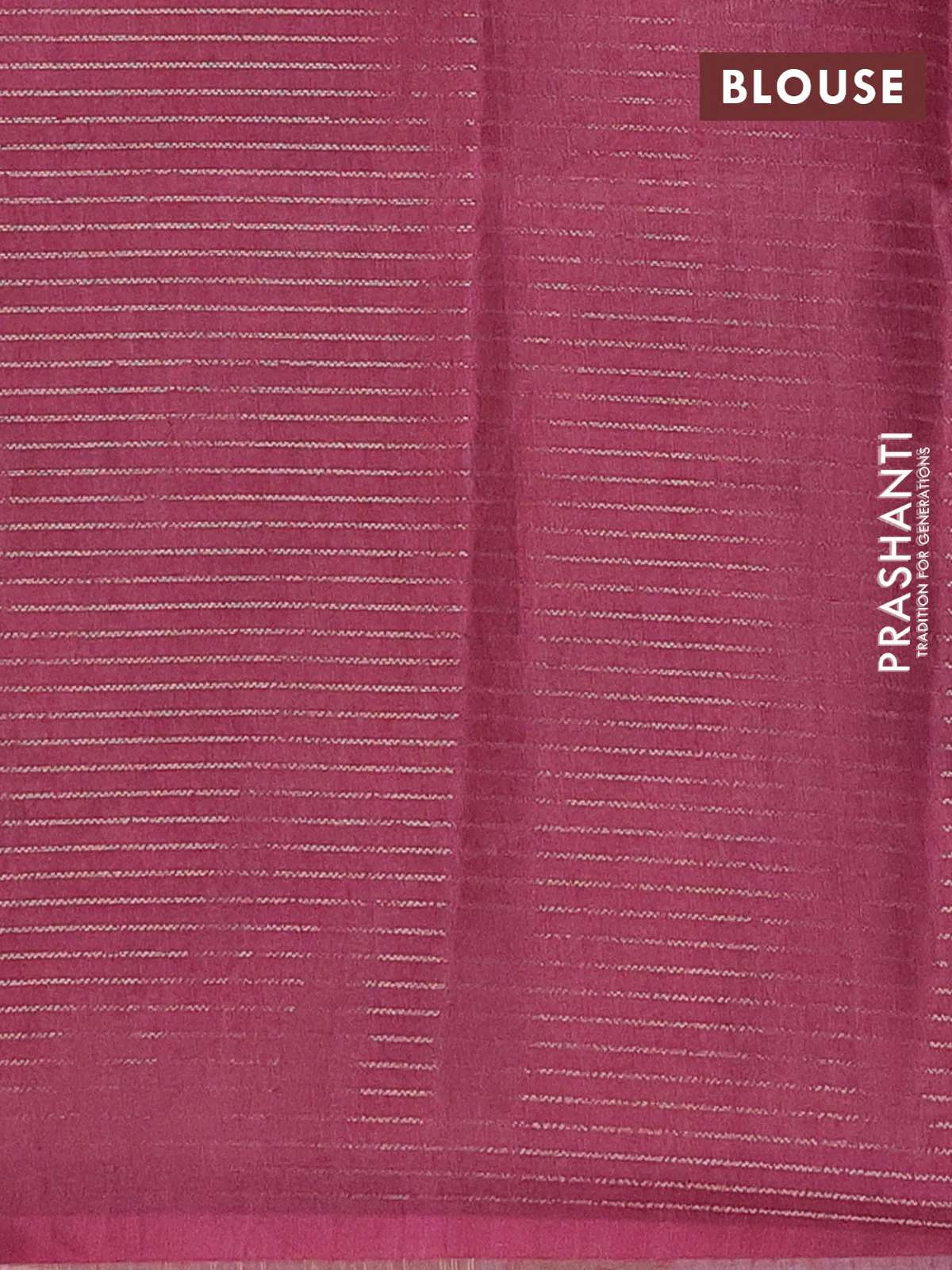 Chappa saree dark magenta pink and beige with allover small zari checked pattern and floral digital printed pallu - Image 4