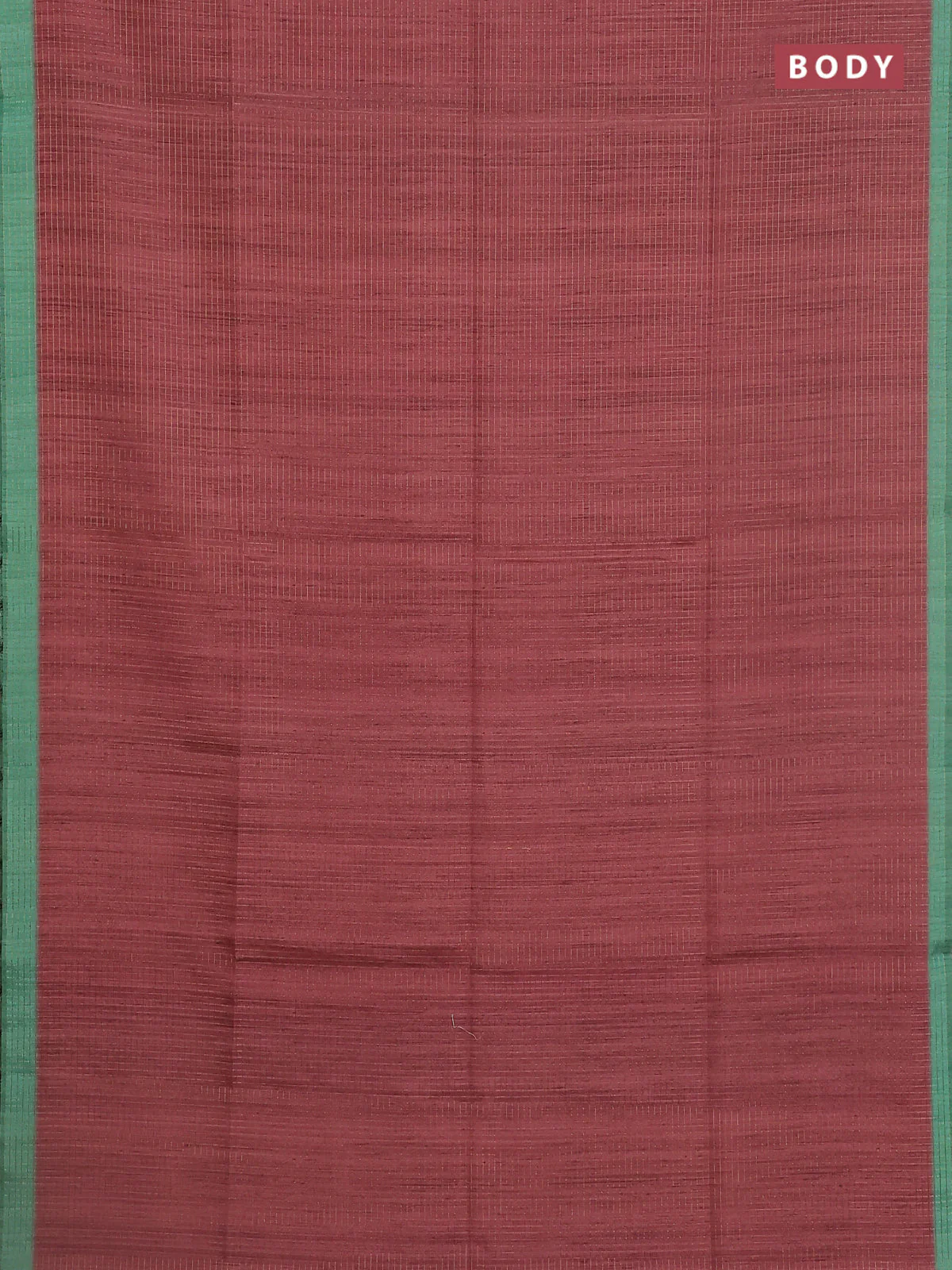 Chappa saree maroon and teal green with allover zari checked pattern and madhubani printed pallu - Image 2