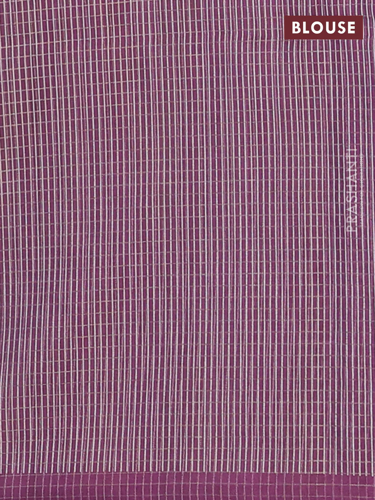 Chappa saree multi colour and wine shade with allover zari checked pattern and temple design border - Image 4