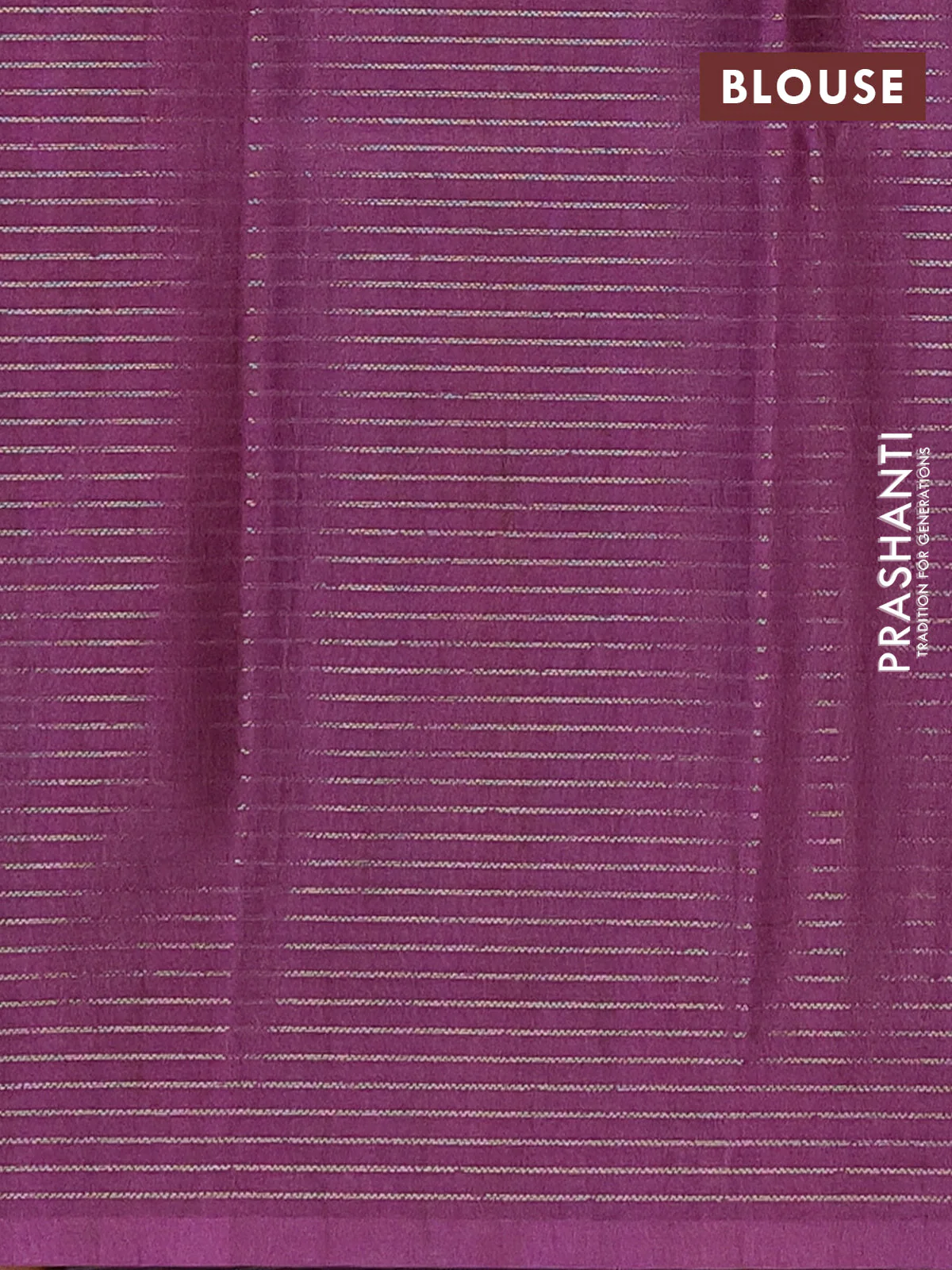 Chappa saree purple and grey with allover small zari checked pattern and printed border - Image 4