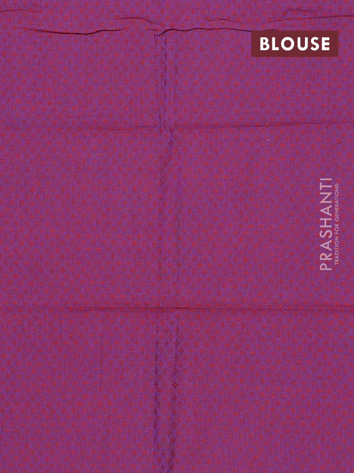 Chettinad cotton saree blue and purple with thread woven buttas and thread woven border - Image 4