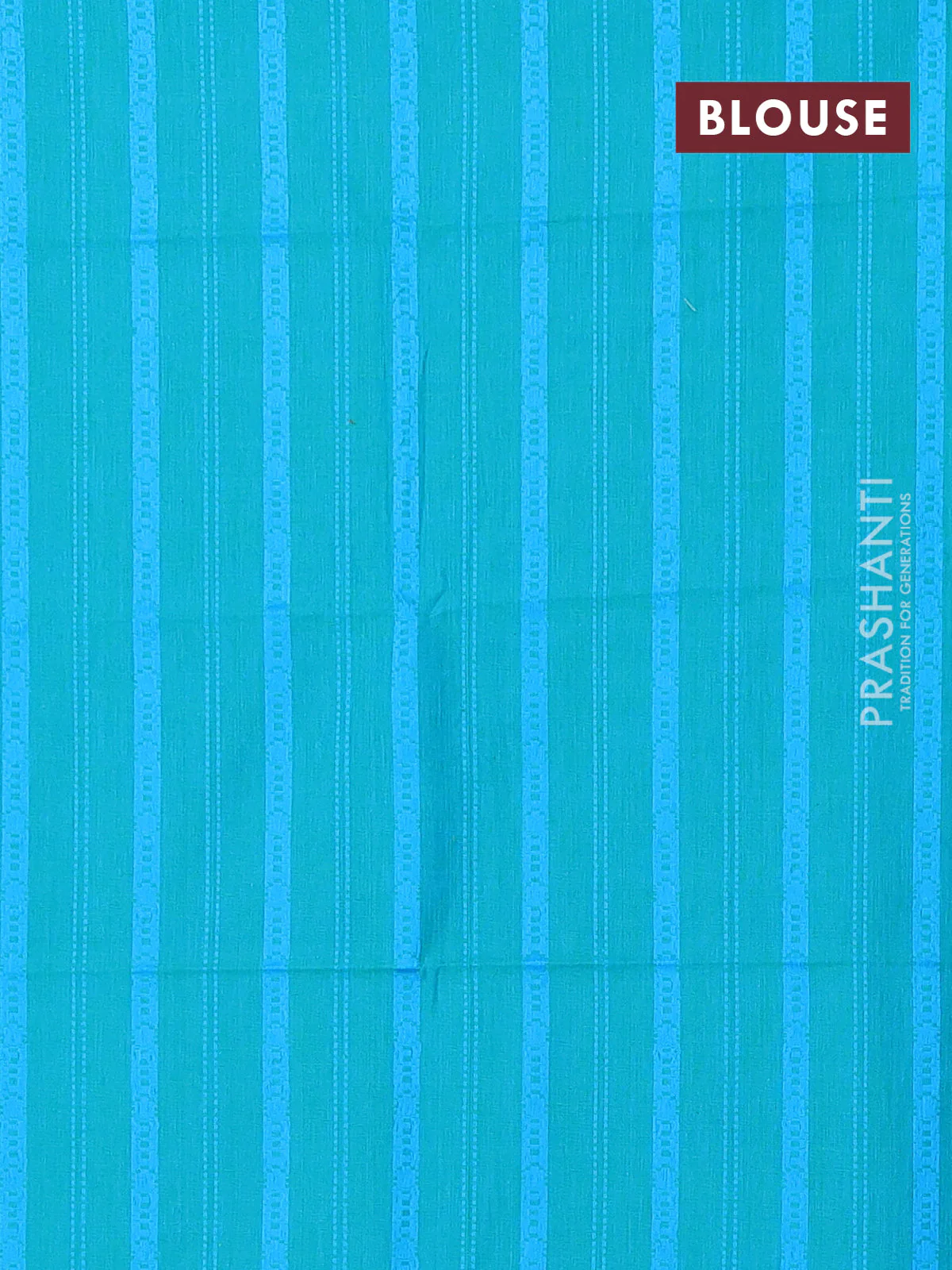 Chettinad cotton saree blue and teal green with thread woven buttas and thread woven border - Image 4