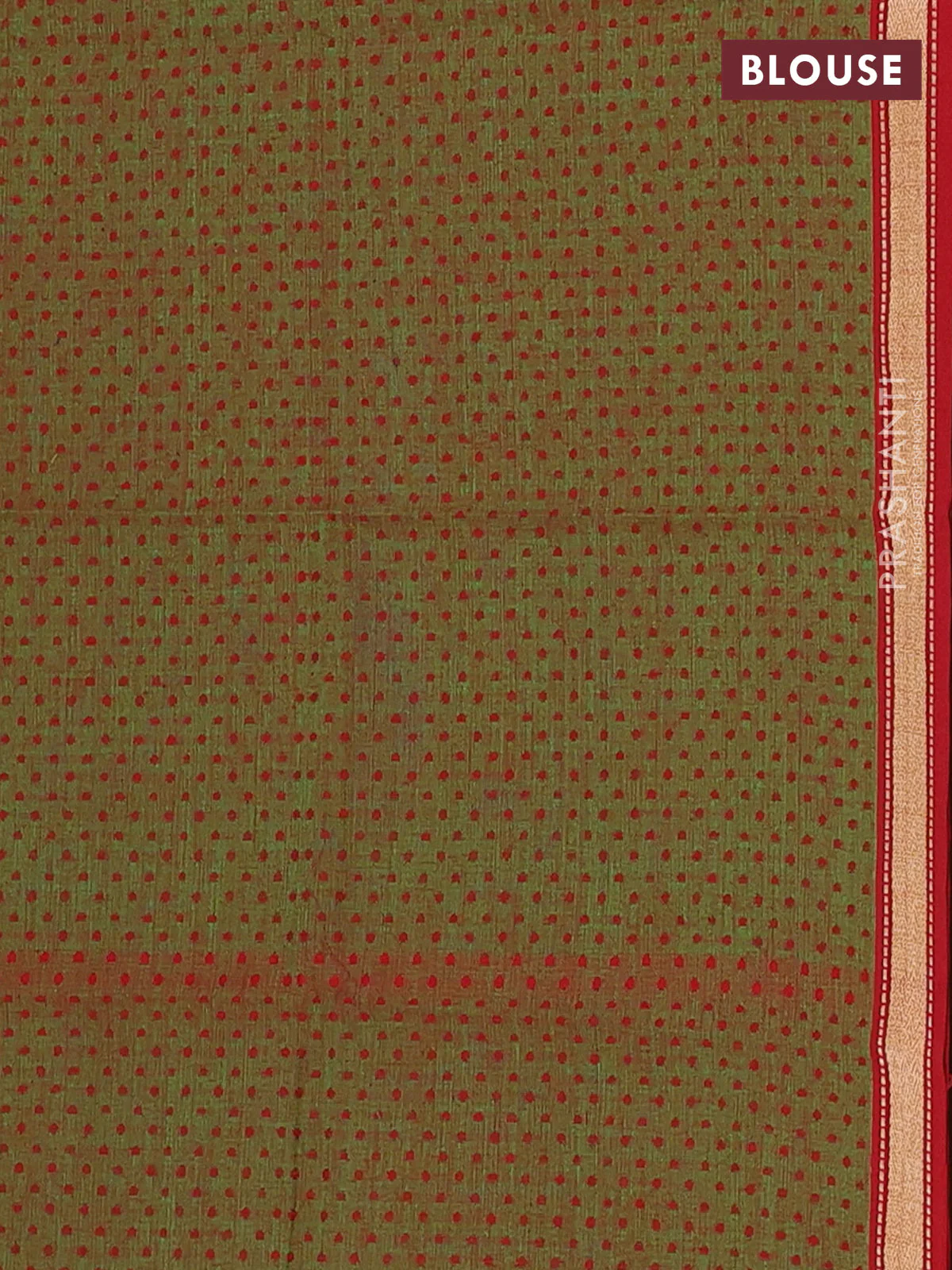 Chettinad cotton saree brown and light green with plain body and rettapet thread woven border - Image 4