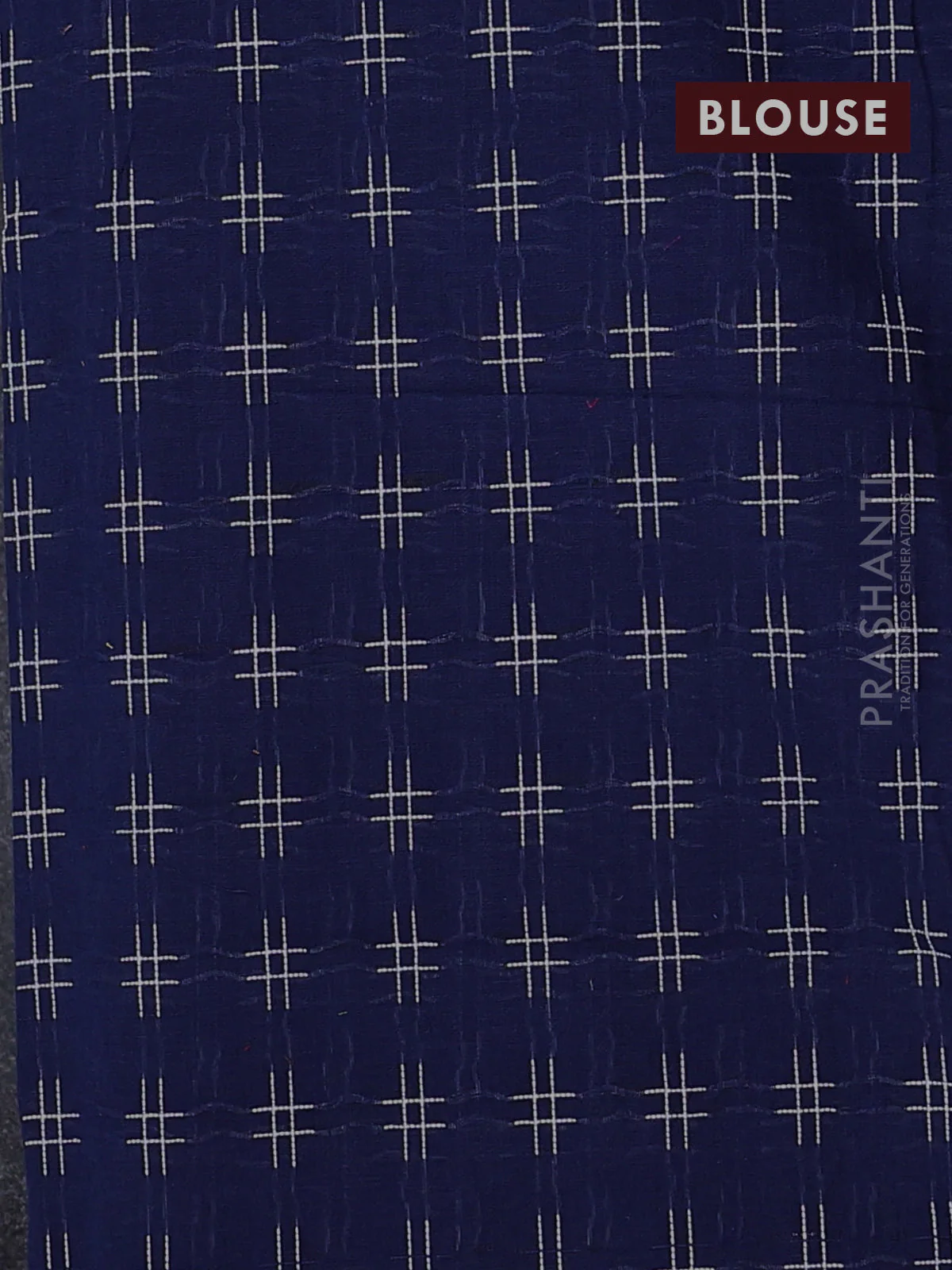 Chettinad cotton saree cs blue and navy blue with plain body anf temple design simple border - Image 4