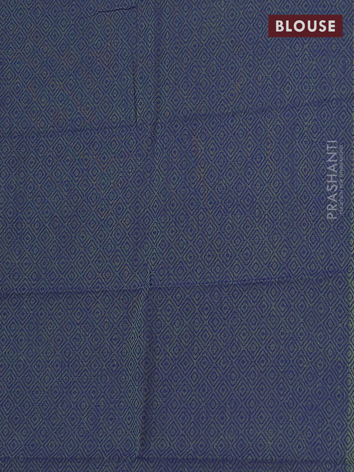 Chettinad cotton saree cs blue and navy blue with thread woven buttas and zari woven border - Image 4