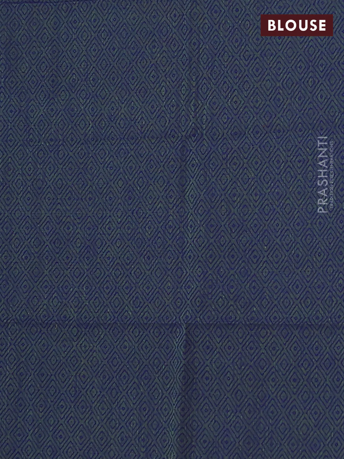 Chettinad cotton saree cs blue and navy blue with thread woven buttas and zari woven border - Image 4