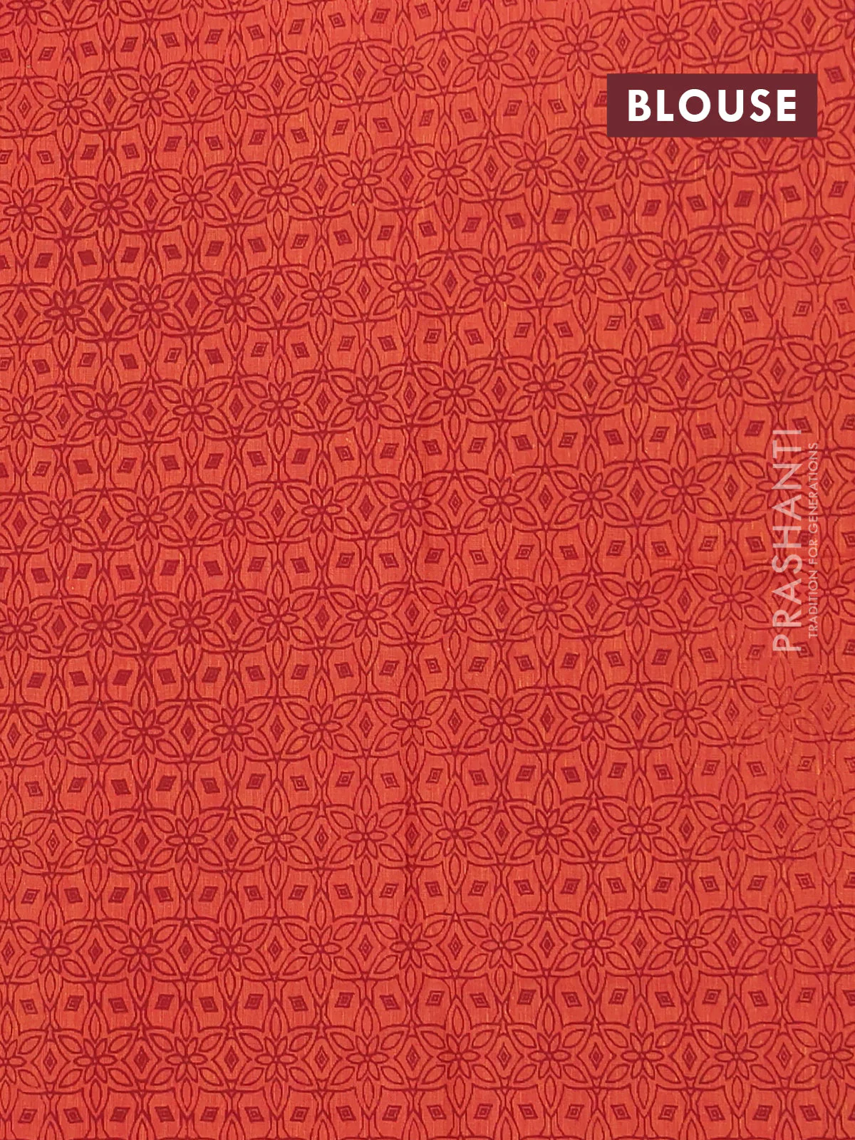 Chettinad cotton saree dark mustard and rustic orange with plain body and zari woven border - Image 4