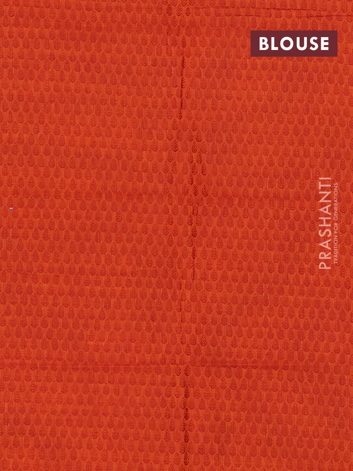 Chettinad cotton saree dual shade of blue and rustic orange with thread woven buttas and thread woven border - Image 4