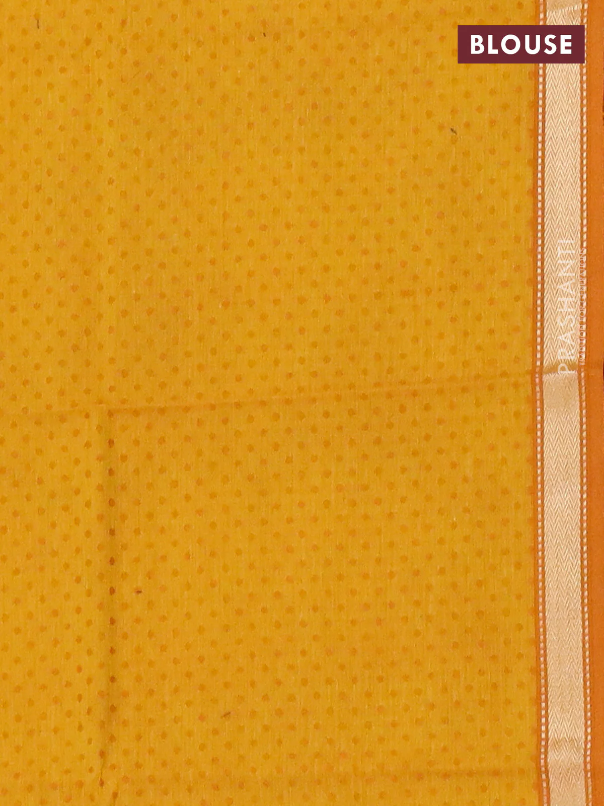 Chettinad cotton saree dual shade of blue and yellow with thread woven buttas and paisley thread woven border - Image 4