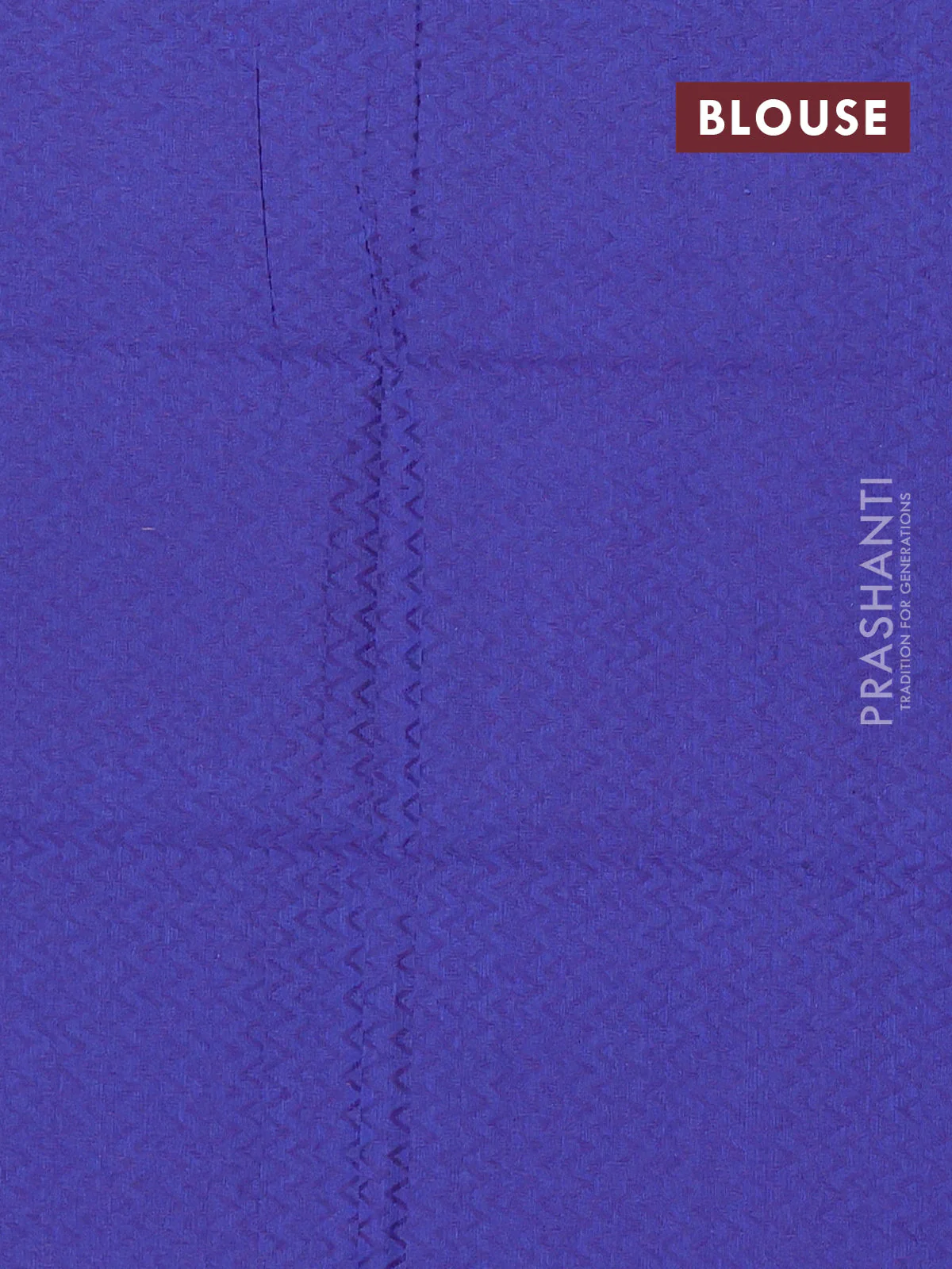 Chettinad cotton saree dual shae of blue and blue with thread woven buttas and temple design zari woven border - Image 4