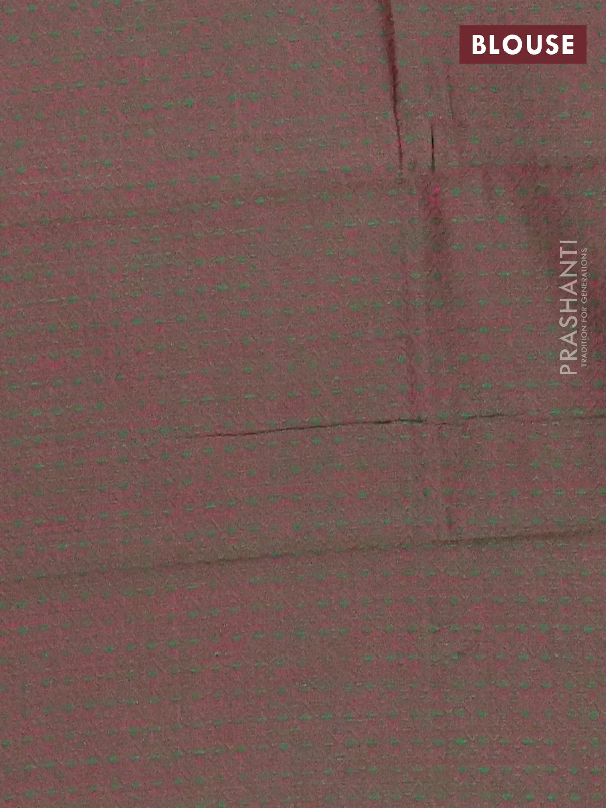 Chettinad cotton saree magenta pink and green with thread woven buttas and long zari woven border - Image 4