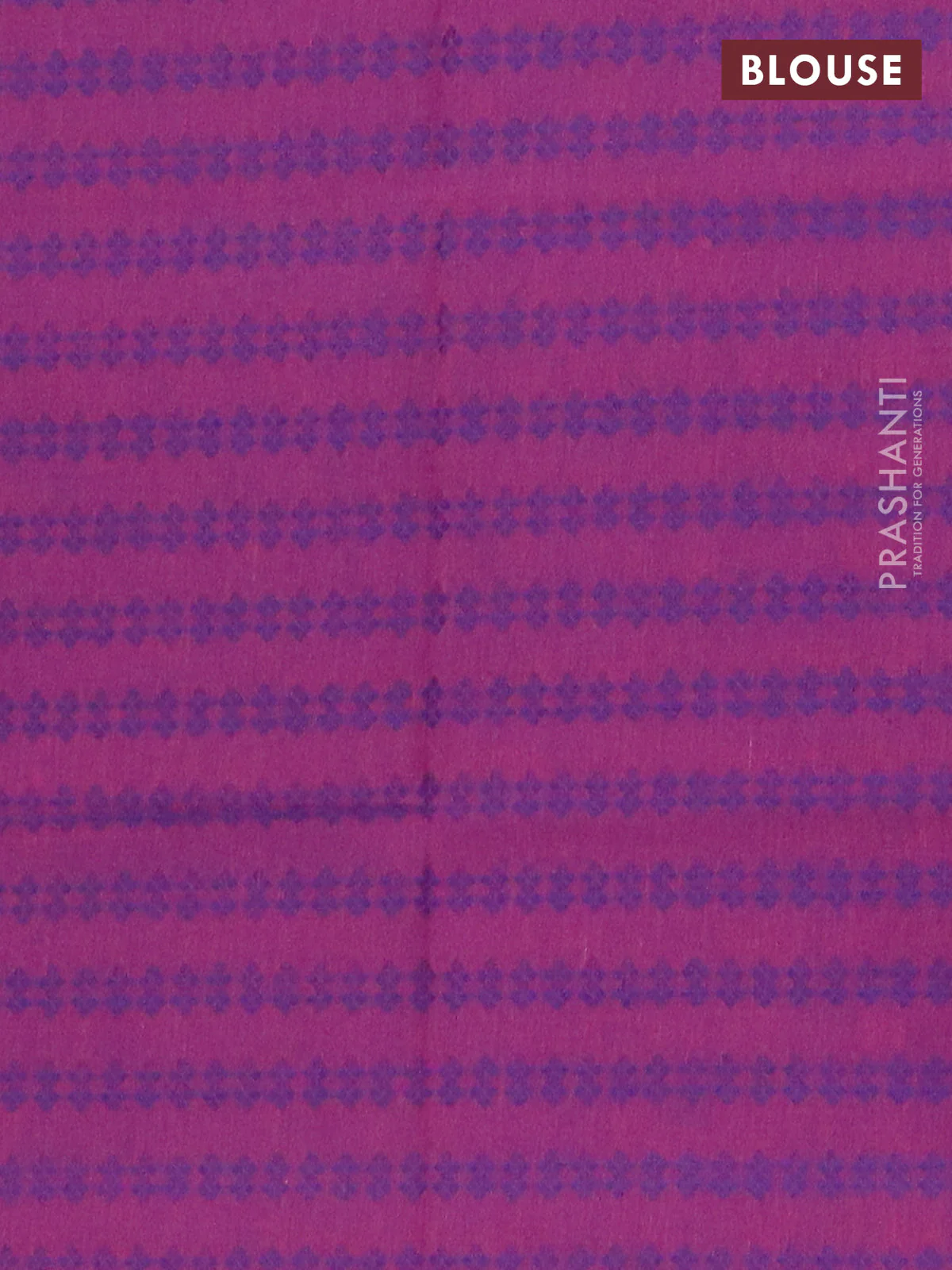 Chettinad cotton saree magenta pink and violet with thread woven buttas and zari woven border - Image 4
