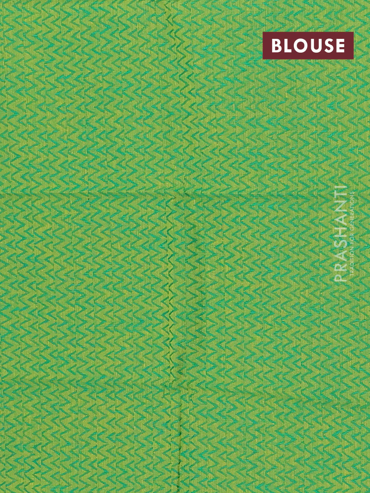 Chettinad cotton saree mustard yellow and green with allover small checked pattern and zari woven border - Image 4