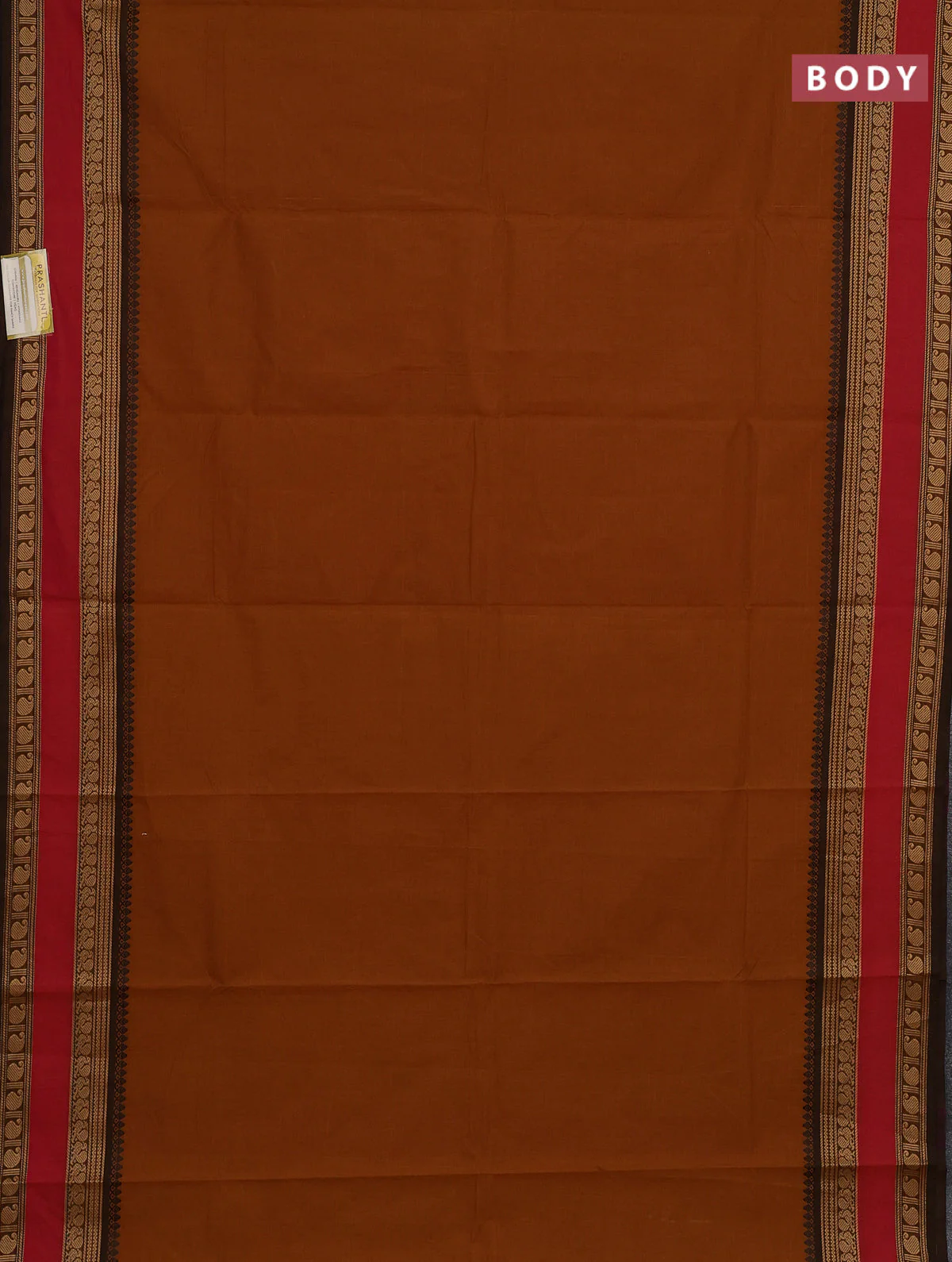 Chettinad cotton saree mustard yellow and pink with plain body and rettapet thread woven border - Image 2