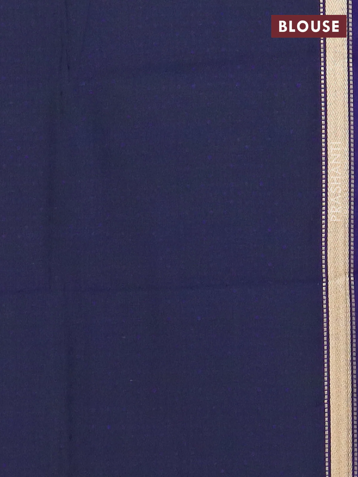 Chettinad cotton saree olive green and blue with plain body and temple design zari woven border - Image 4