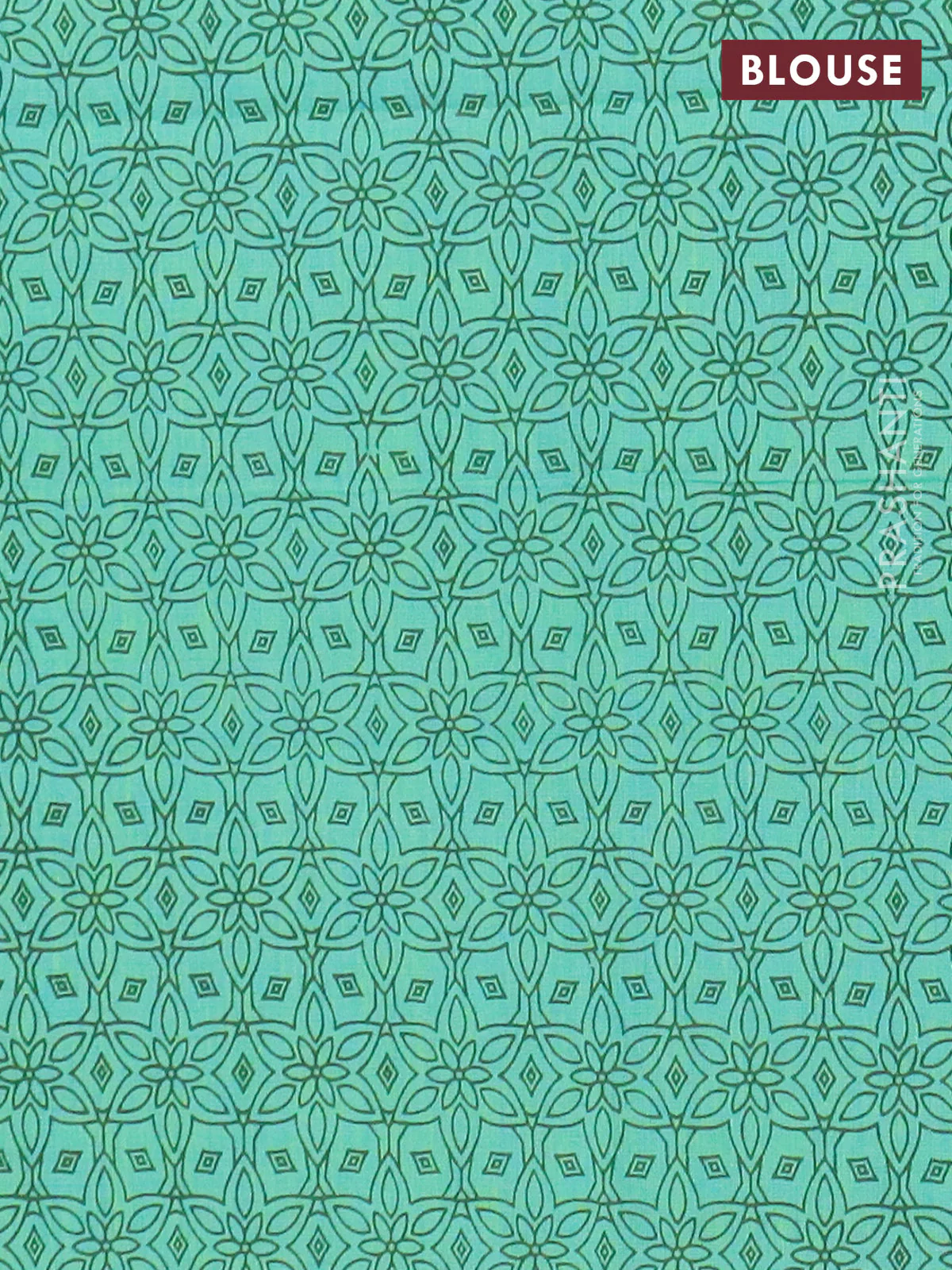 Chettinad cotton saree peacock green and teal green with thread woven buttas and temple zari woven border - Image 4