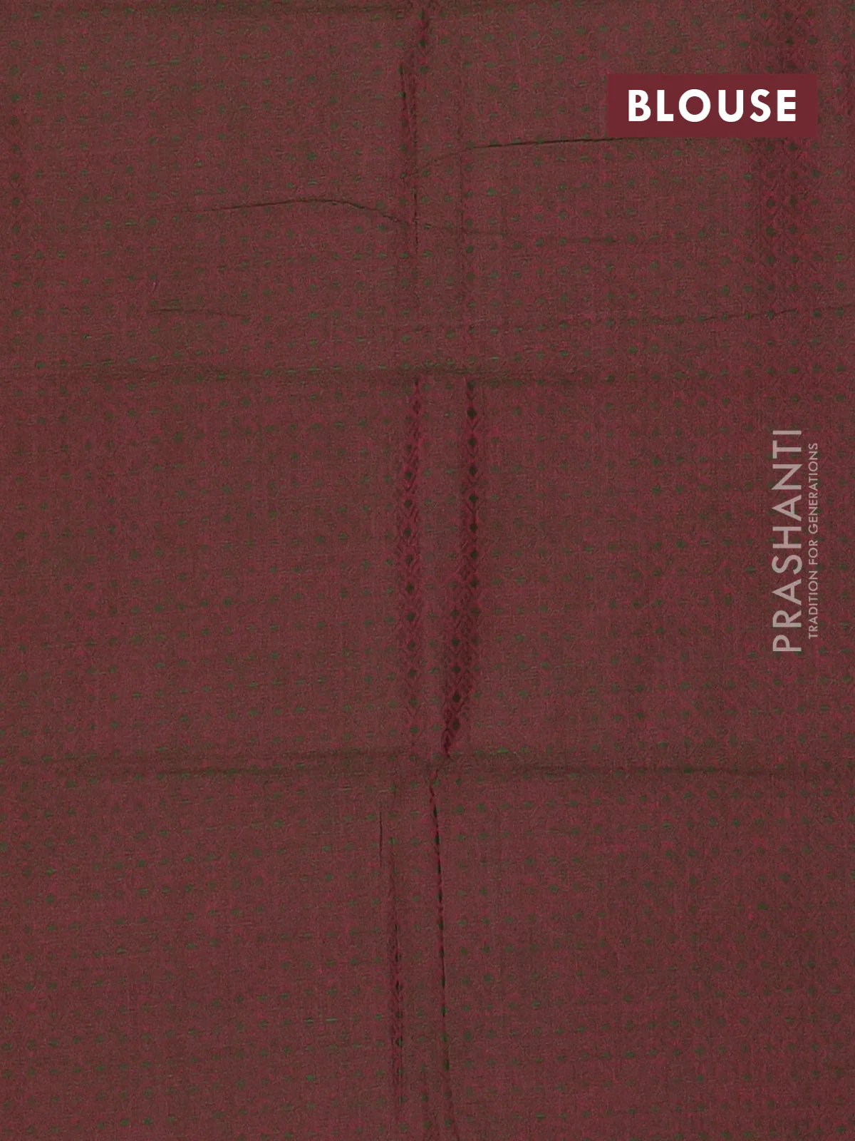 Chettinad cotton saree rust shade and green with allover small checked pattern and temple design rettapet zari woven border - Image 4