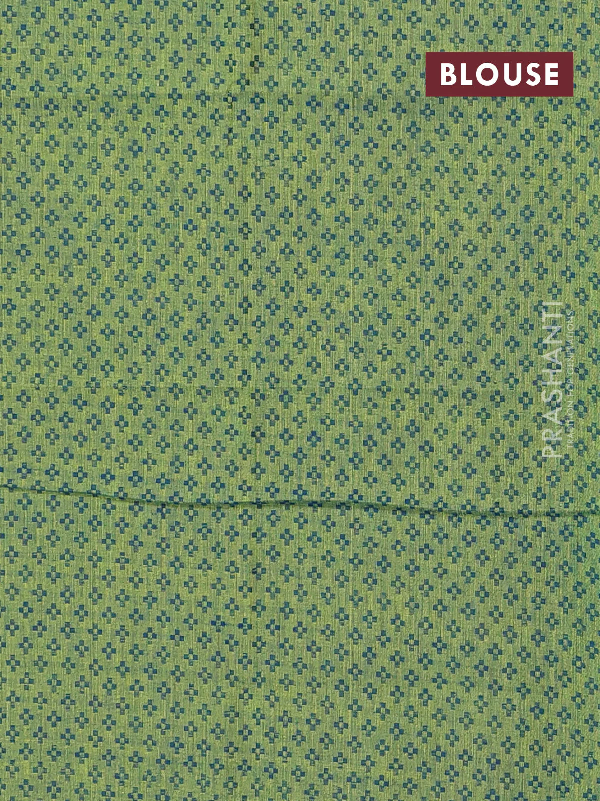 Chettinad cotton saree rust shade and green with allover small checked pattern and zari woven border - Image 4