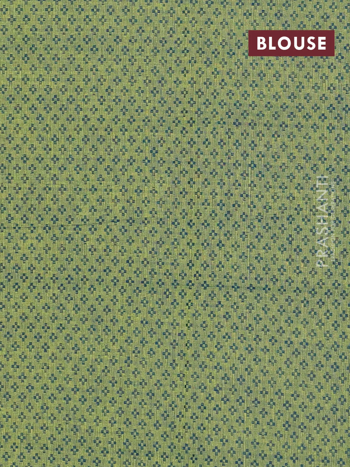 Chettinad cotton saree rust shade and light green with alllover small checked pattern and zari woven border - Image 4