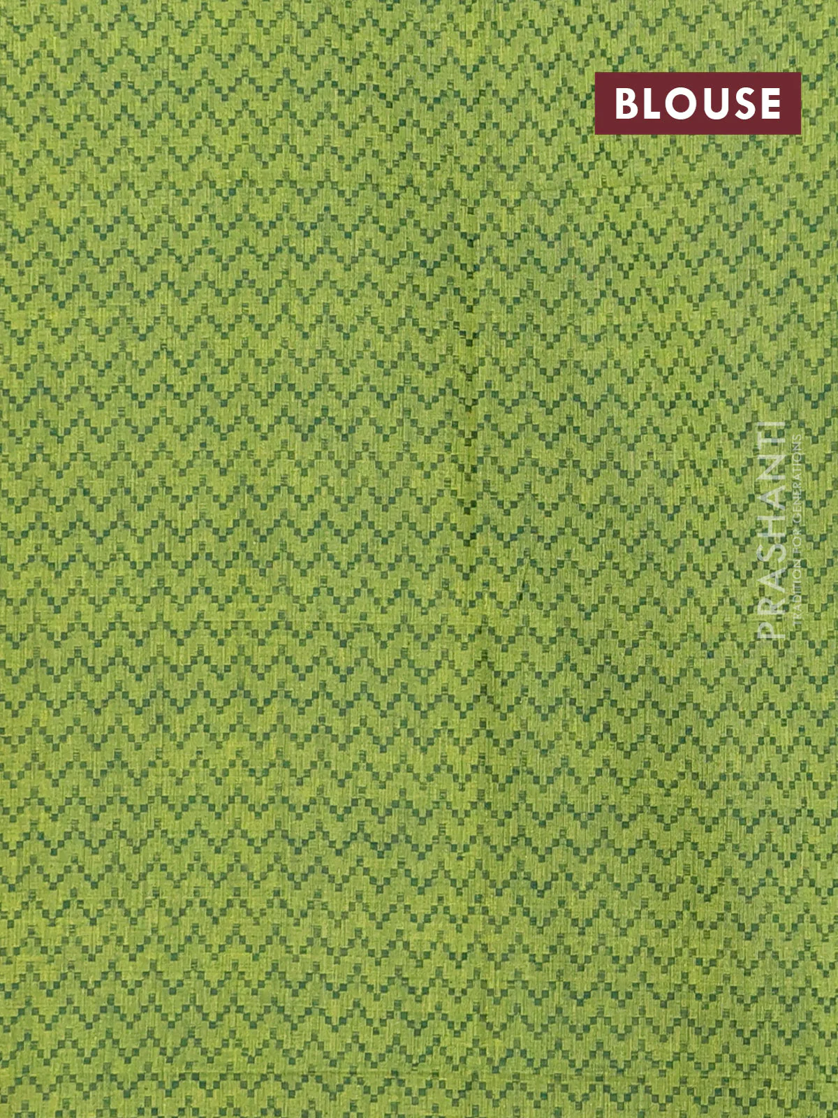 Chettinad cotton saree rustic orange and green with allover small checked pattern and zari woven border - Image 4