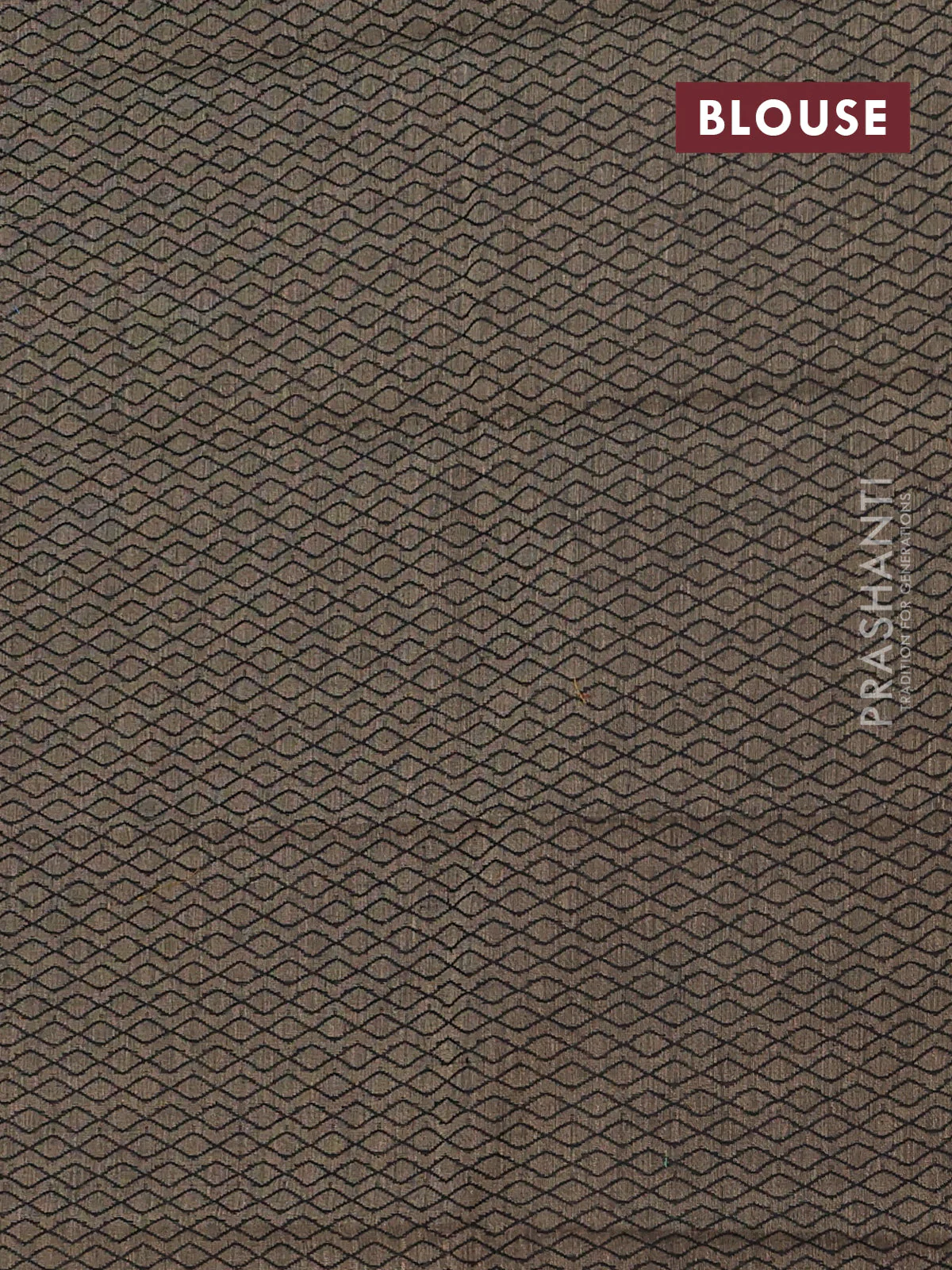 Chettinad cotton saree sandal and grey with thread woven buttas and thread woven border - Image 4
