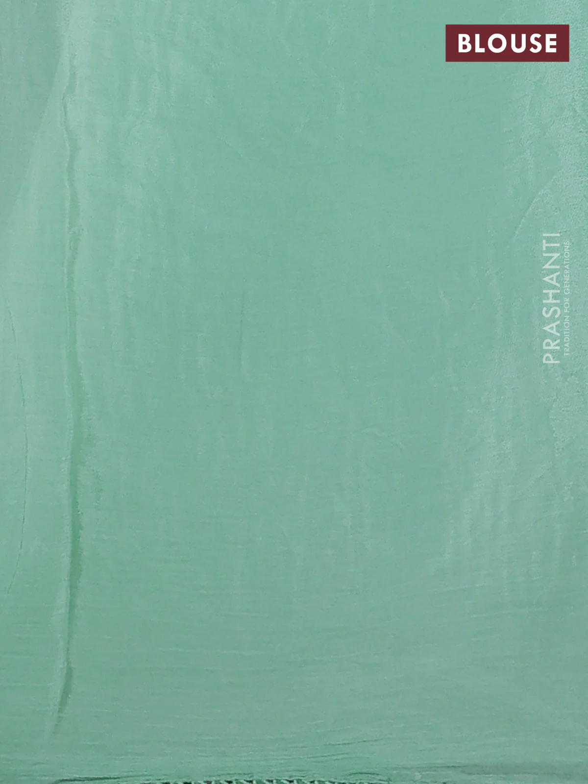 Chiffon silk saree pastel green with sequin work & floral embroidery and lace work border - Image 3