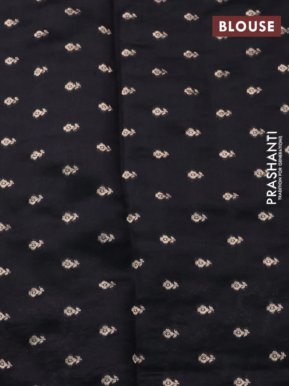 Chiniya silk saree black with allover bandhani prints - Image 4