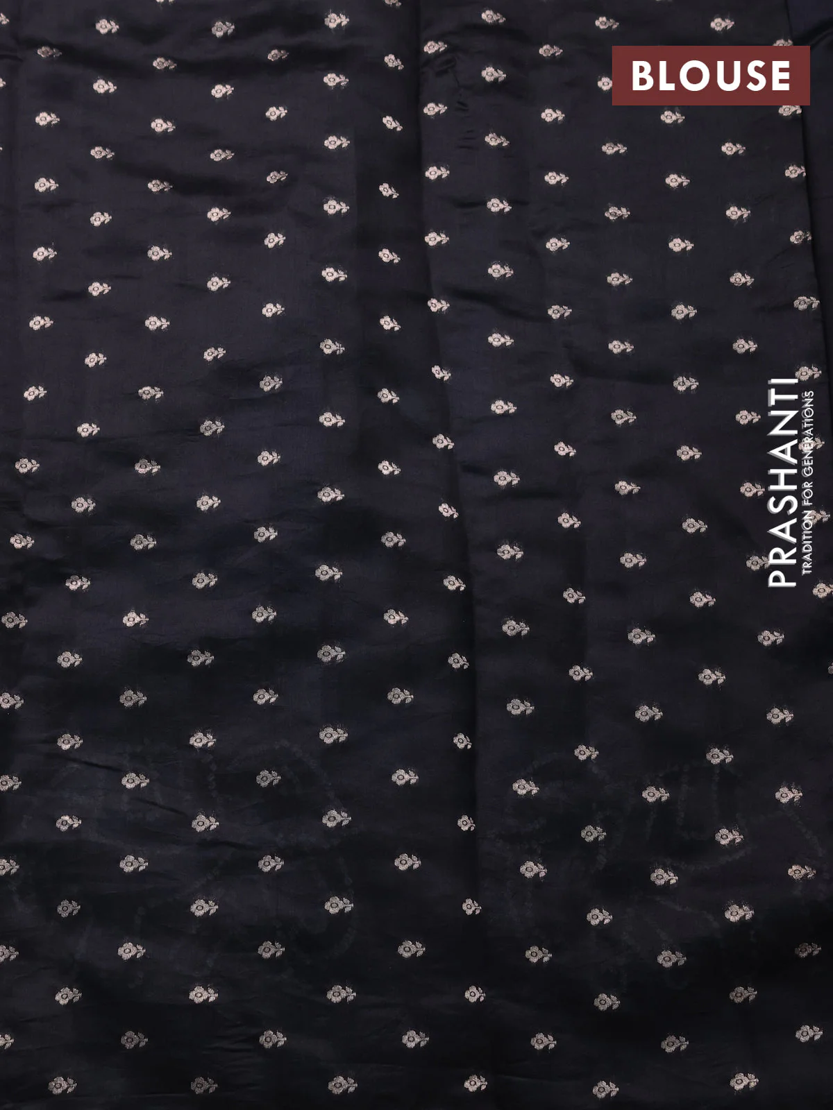 Chiniya silk saree black with allover bandhani prints - Image 4