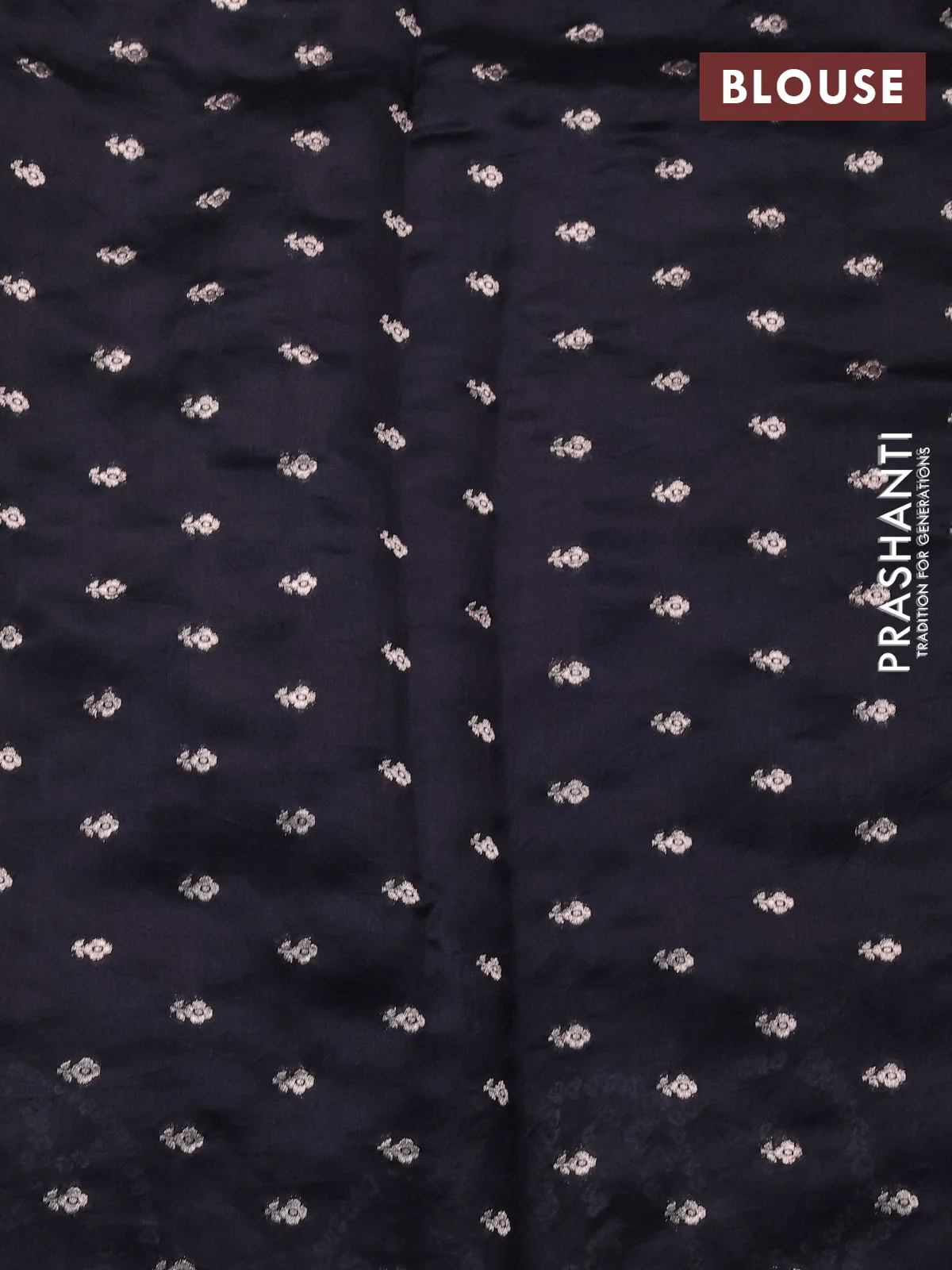 Chiniya silk saree black with allover bandhani prints - Image 4
