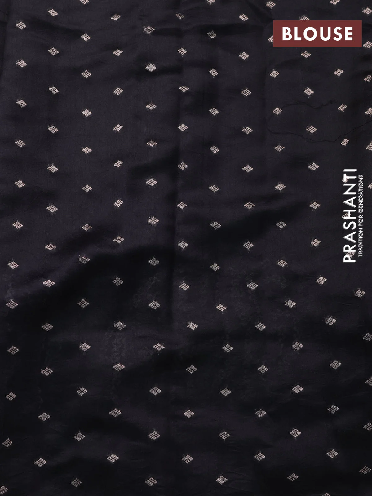 Chiniya silk saree black with allover bandhani prints - Image 4