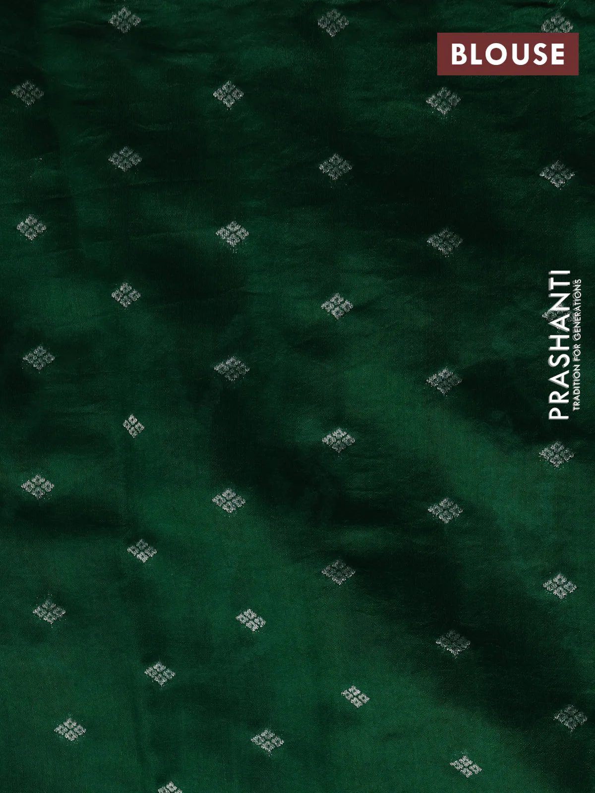 Chiniya silk saree green with allover bandhani prints - Image 4