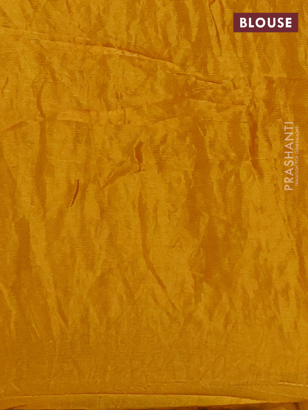 Chiniya silk saree mustard yellow with plain body and woven border - Image 4
