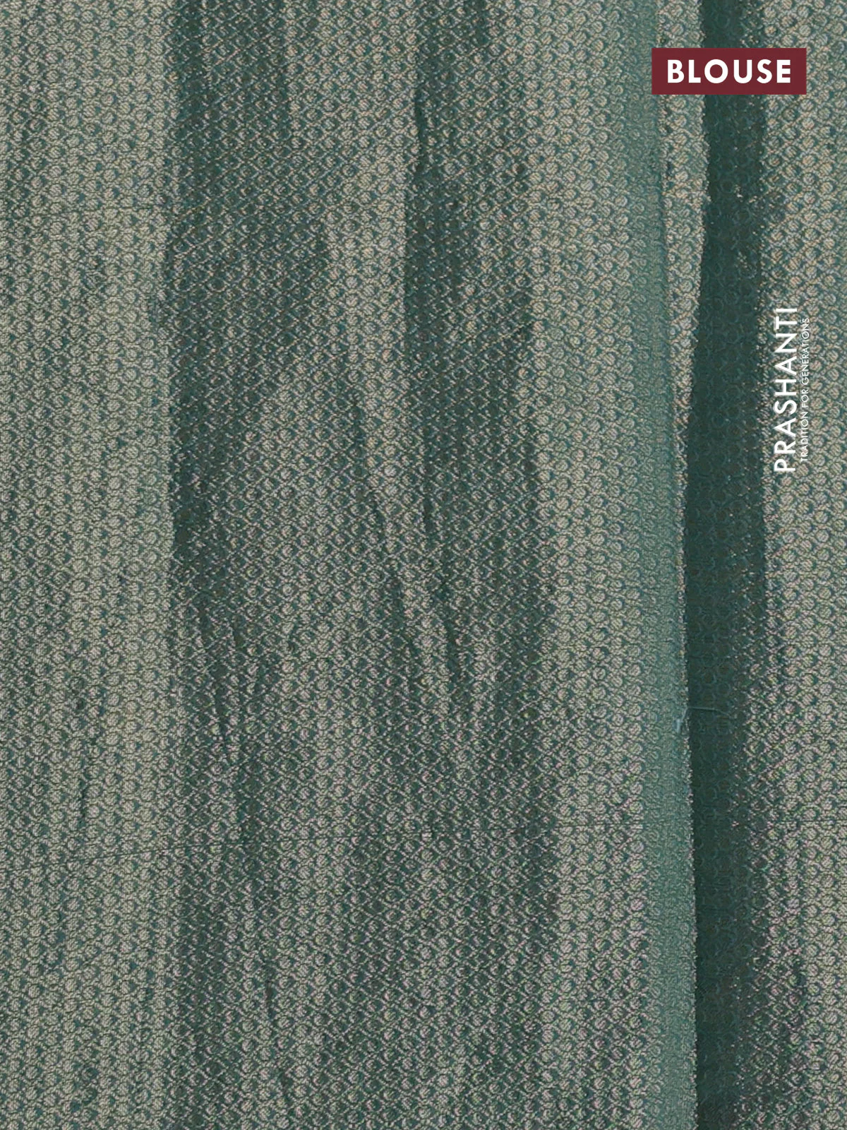 Chiniya silk saree pastel green and teal green with allover bandhani prints & zari weaves and zari woven border - Image 3
