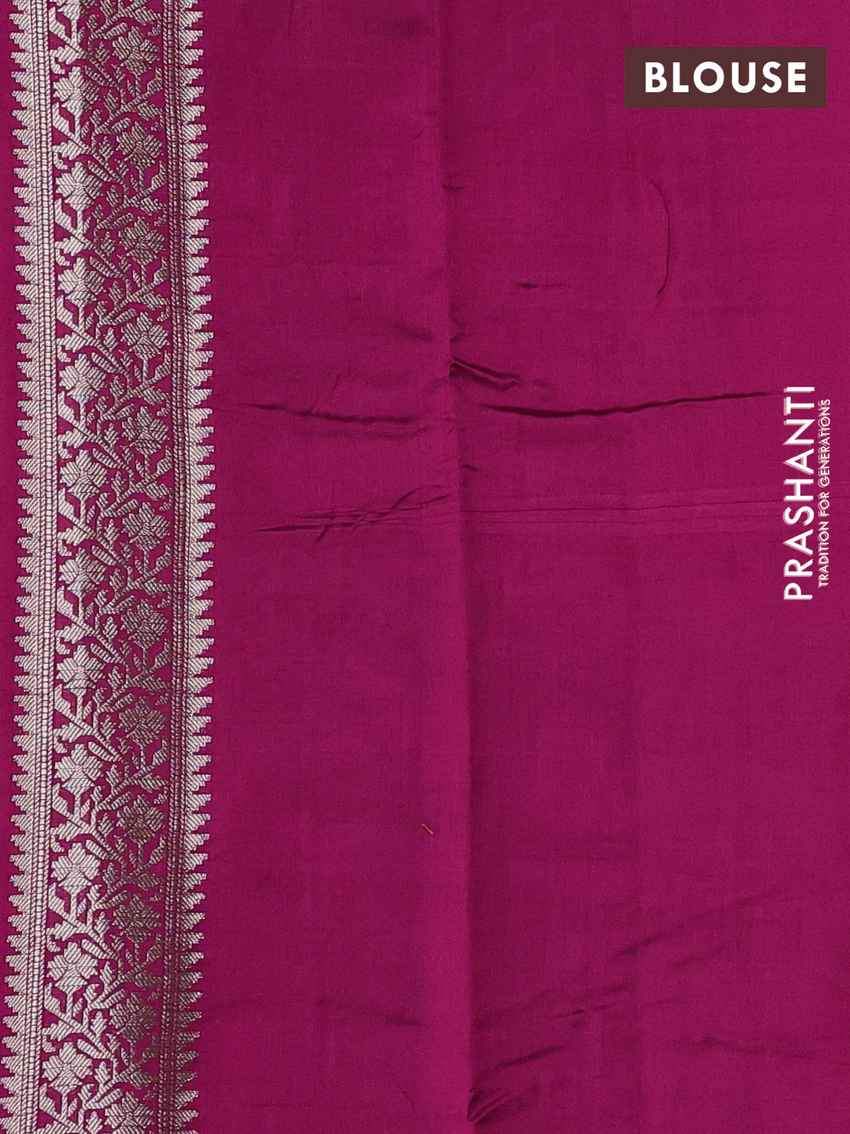 Chiniya silk saree pink and dark pink with allover zari weaves and zari woven border - Image 3