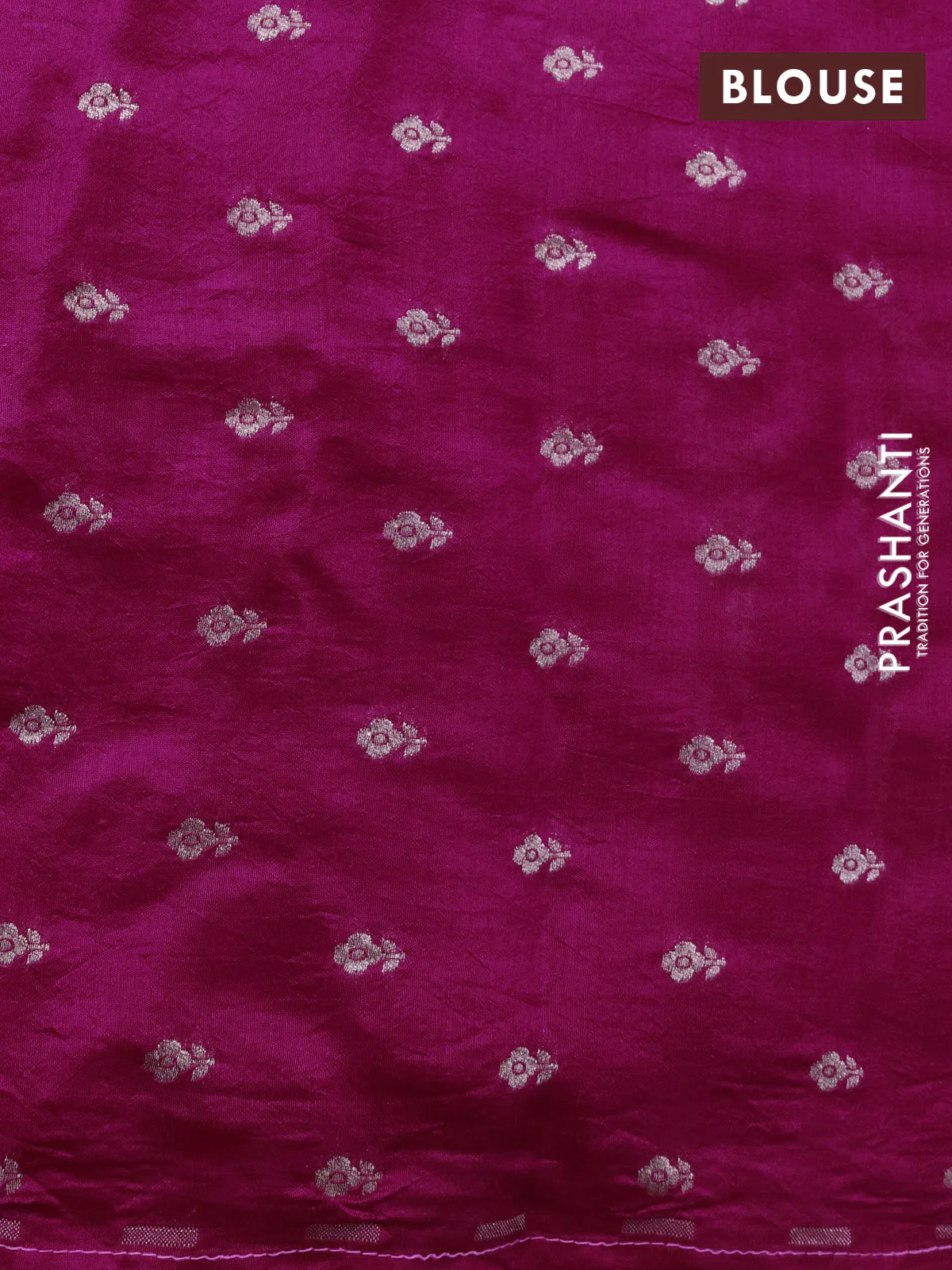 Chiniya silk saree pink with allover bandhani prints - Image 4
