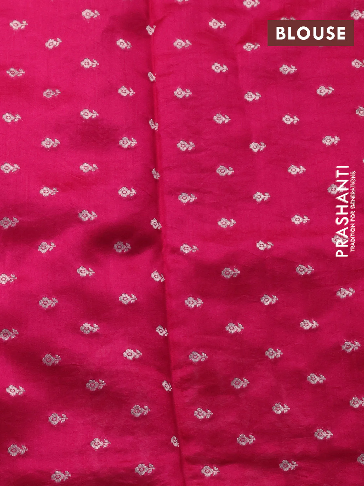 Chiniya silk saree pink with allover bandhani prints - Image 4