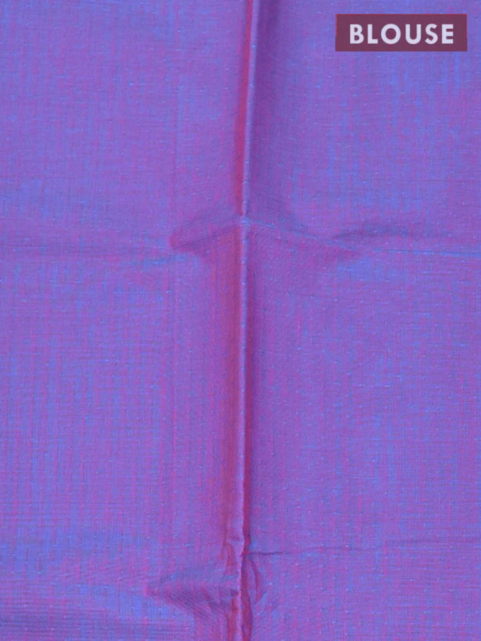 Coimbatore Cotton Blue Emboss Saree with Thread Woven Border - Image 4