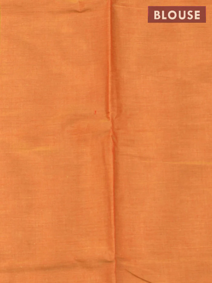 Coimbatore Cotton Green Emboss Saree with Thread Woven Border - Image 4