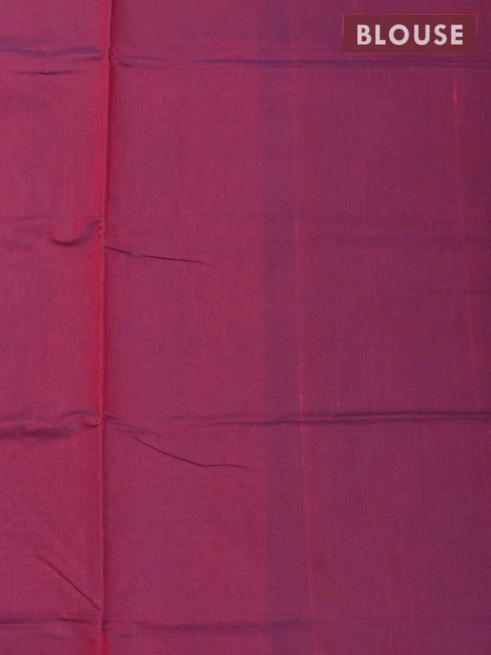 Coimbatore Cotton Navy Blue Emboss Saree with Thread Woven Border - Image 4