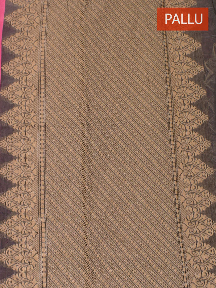 Coimbatore Cotton Pink Color Light weight Cotton Saree - Image 3