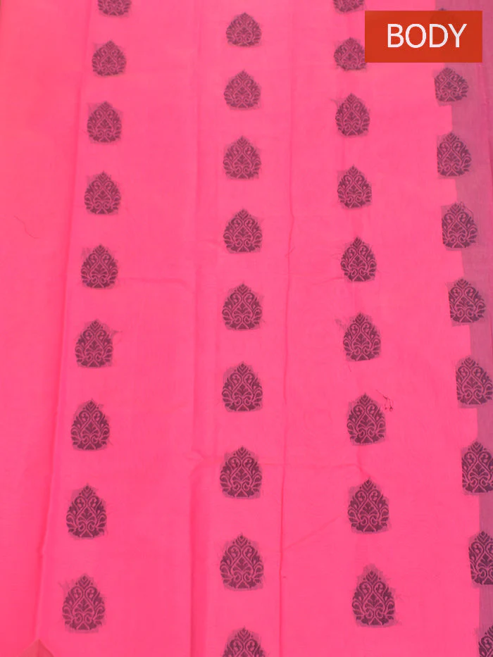 Coimbatore Cotton Pink Color Light weight Cotton Saree - Image 4