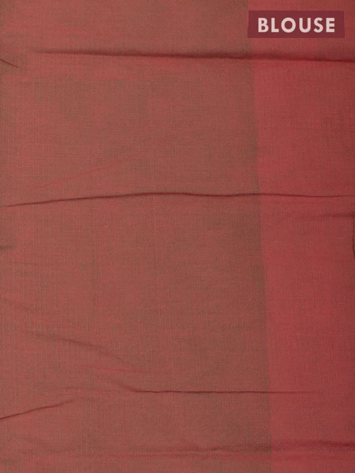 Coimbatore Cotton Pink Emboss Saree with Thread Woven Border - Image 4