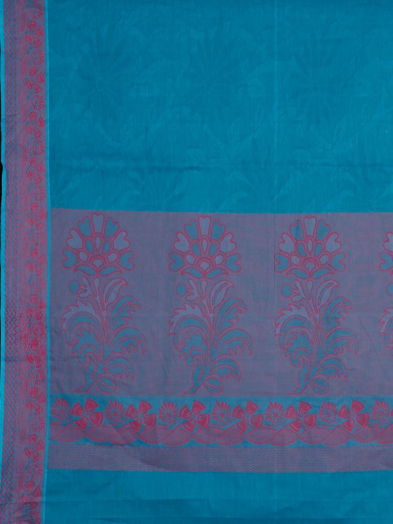coimbatore Cotton Saree - Blue - Image 6